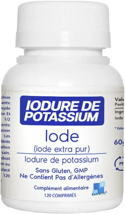 Iodure de potassium 65mg KI comprimés contre retombées radioactives